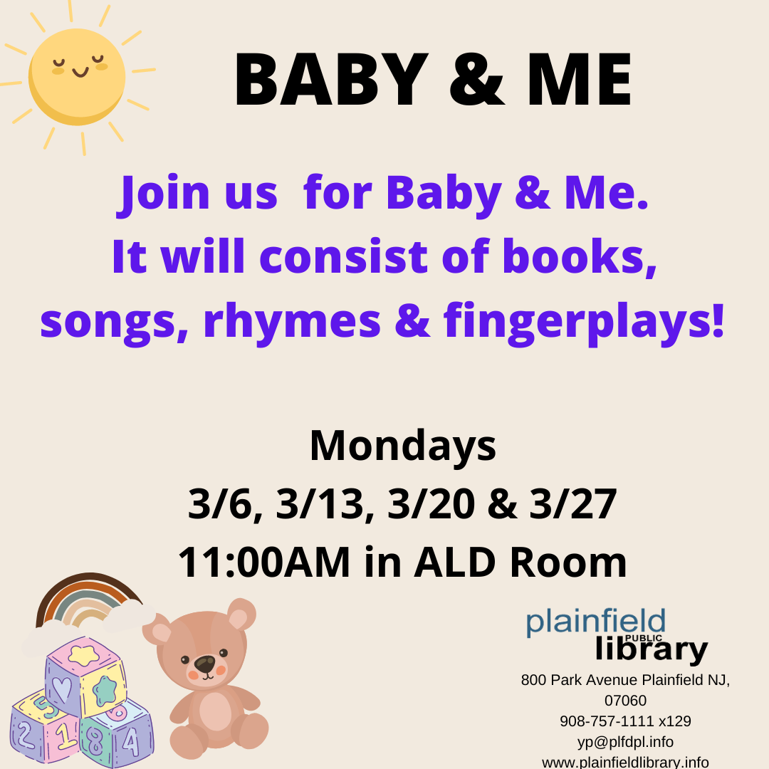 Join us for Baby & Ne for songds, rhymes and fingerplays