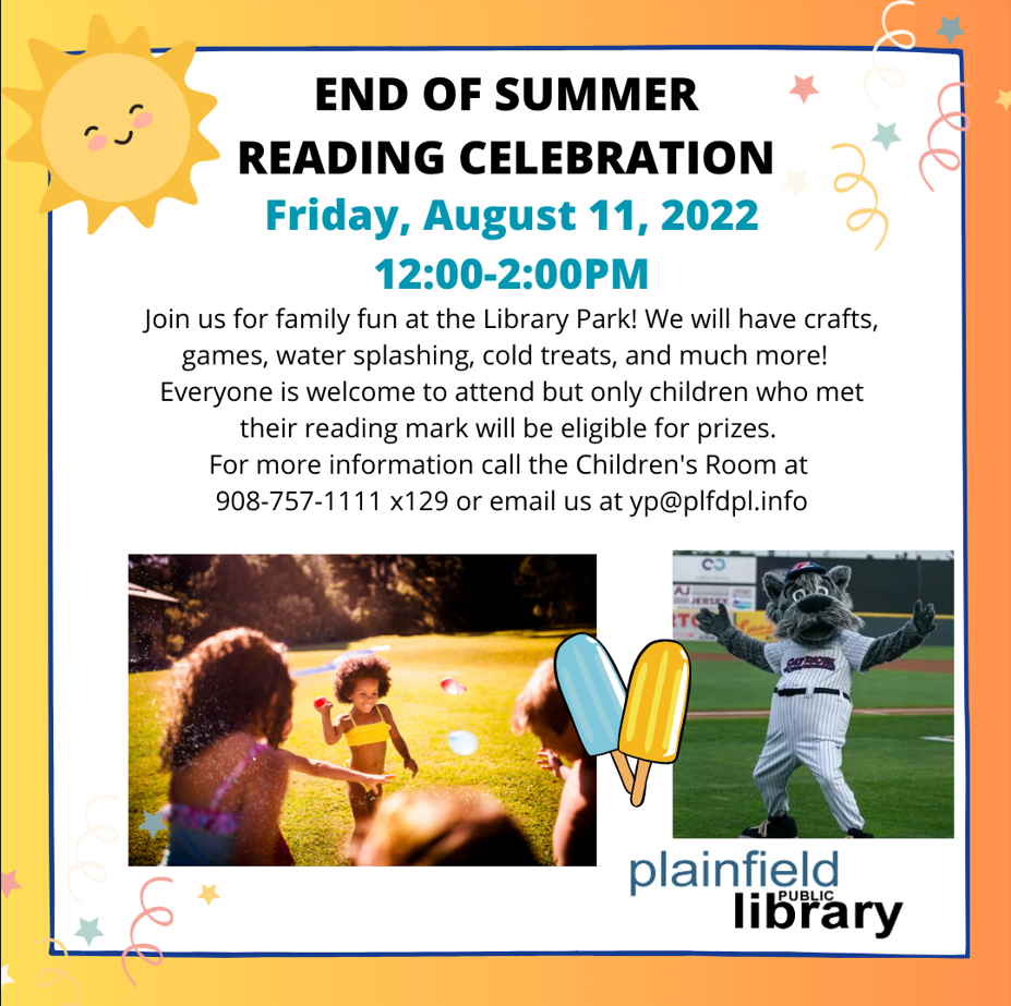 End of Summer Reading Celebration | Plainfield Public Library