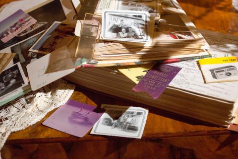 image of family papers, photographs, and other documents
