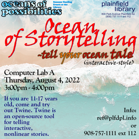 Ocean of storytelling- twine interactive storytelling workshop for teens