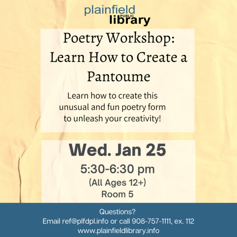 learn about the poetic form called a pantoume and create your own