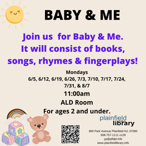 Join us for stories, finger rhymes and songs for baby.