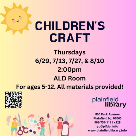 Make a fun Craft with us this summer.