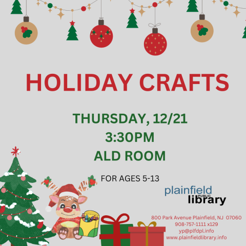 Join Ms. Mary Lou and make beautiful fun holiday crafts.