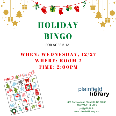 Play bingo and win a prize.