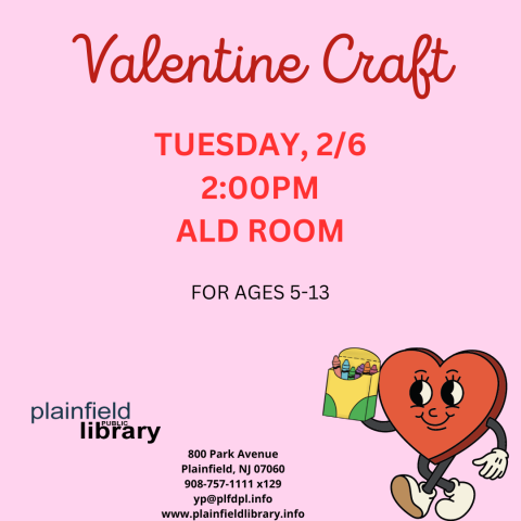 Come and make beautiful Valentine crafts with Miss Mary Lou