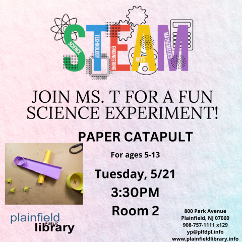 Join Ms.T and create a paper catapult.