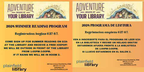 Sign up for Summer Reading and recieve a cool treat.
