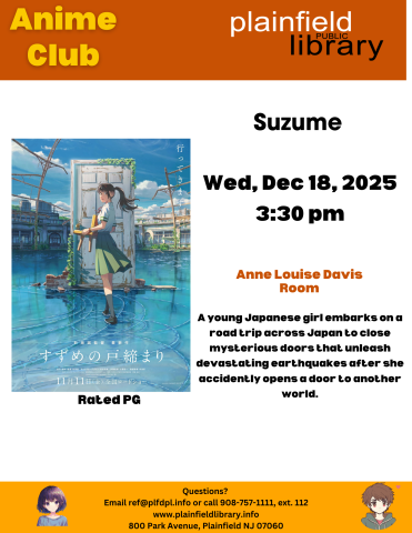 Anime Movie Club Movie Presents "Suzume"