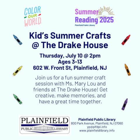 Kid's Crafts at The Drake House