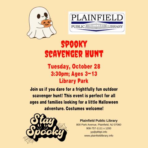 Spooky Scavenger Hunt at Library Park