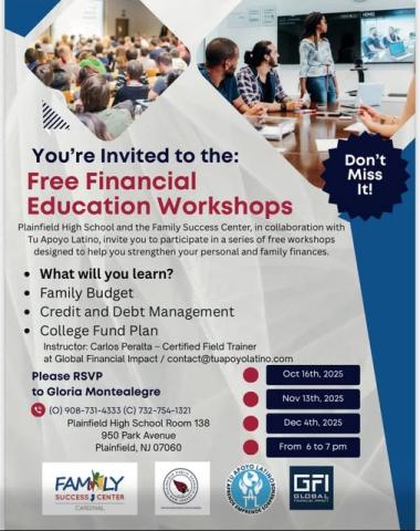 Financial Education Workshop at Plainfield High School