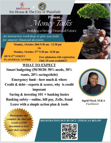 Money Talks - Building a Strong Financial Future Workshop at Iris House