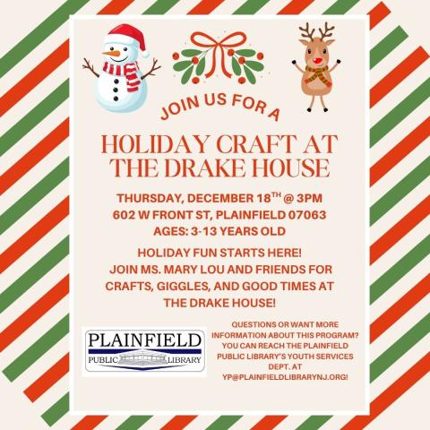 Holiday Crafts at the Drake House