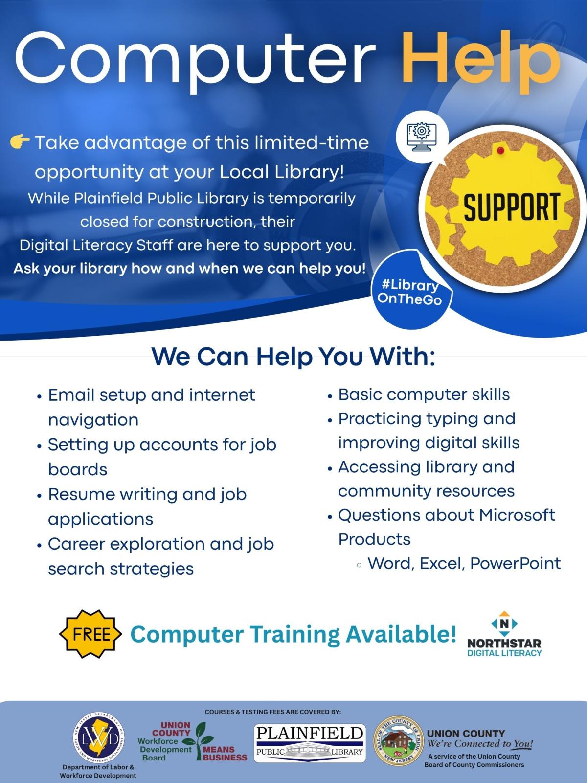 Digital Literacy and Lab @ South Plainfield Public Library