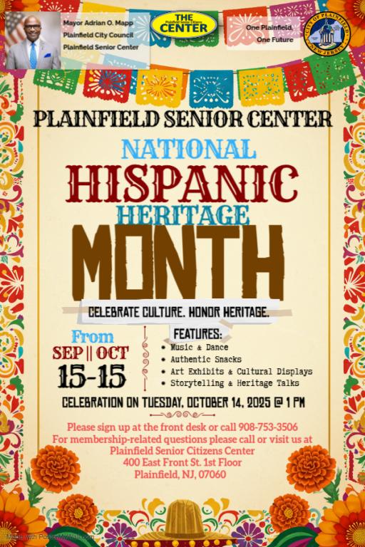 National Hispanic Heritage Month Celebration at the Plainfield Senior Citizens Center